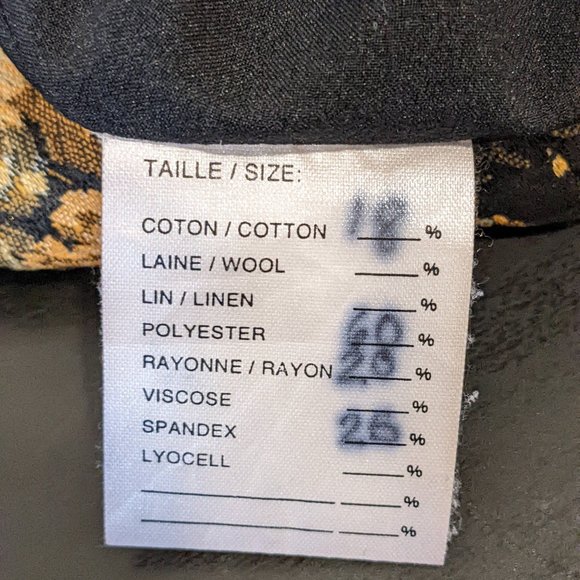 Black Gold High-Waisted Pencil Skirt Canadian Designers Annie 50 XS - Picture 7 of 11